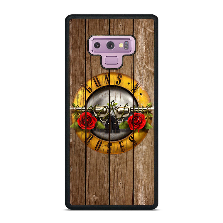 GUN AND ROSES LOGO WOODEN Samsung Galaxy Note 9 Case