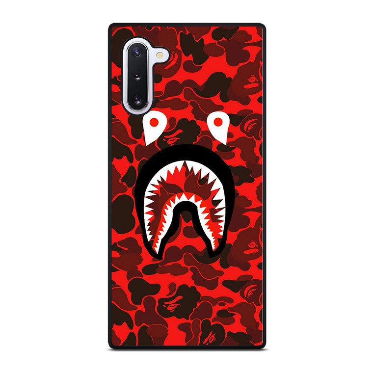 BAPE SHARK FACE RED CAMO Samsung Galaxy Note 10 Case BAPE SHARK FACE RED CAMO Samsung Galaxy Note 10 Case