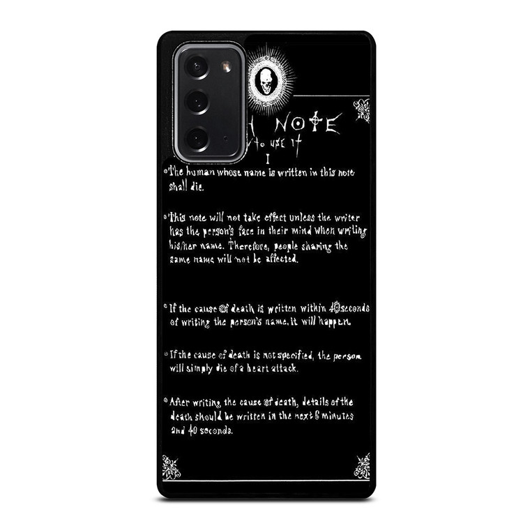RULES OF THE DEATH NOTE Samsung Galaxy Note 20 Case RULES OF THE DEATH NOTE Samsung Galaxy Note 20 Case