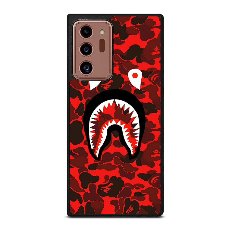 BAPE SHARK FACE RED CAMO Samsung Galaxy Note 20 Ultra Case BAPE SHARK FACE RED CAMO Samsung Galaxy Note 20 Ultra Case