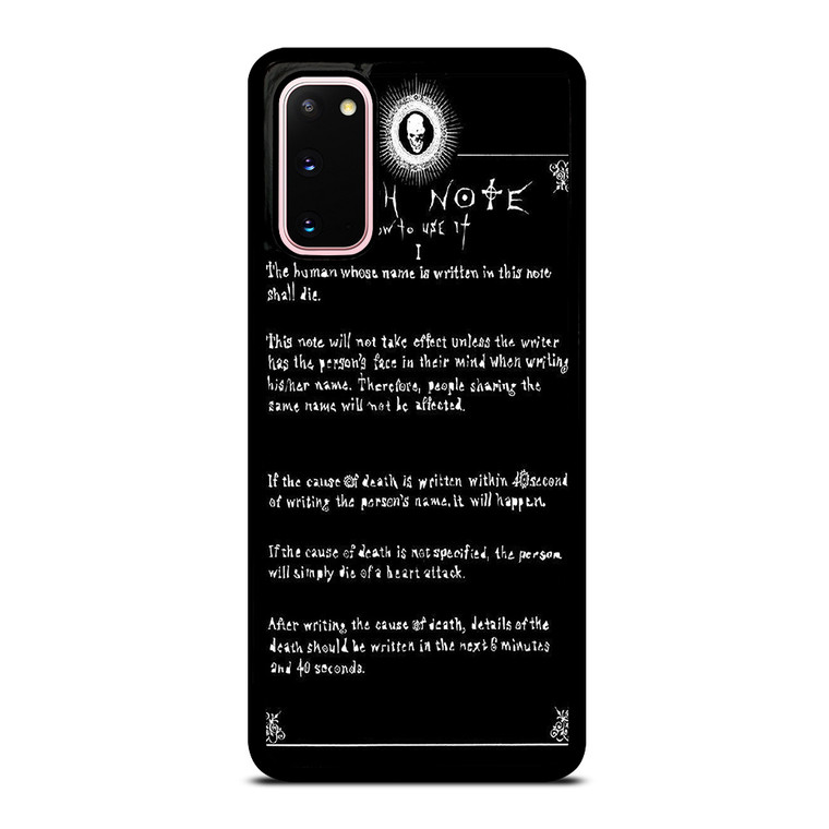 RULES OF THE DEATH NOTE Samsung Galaxy S20 Case