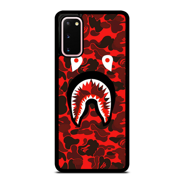 BAPE SHARK FACE RED CAMO Samsung Galaxy S20 Case