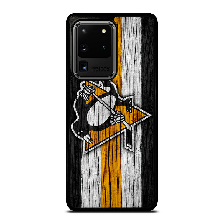 PITTSBURGH PENGUINS LOGO WOODEN Samsung Galaxy S20 Ultra Case