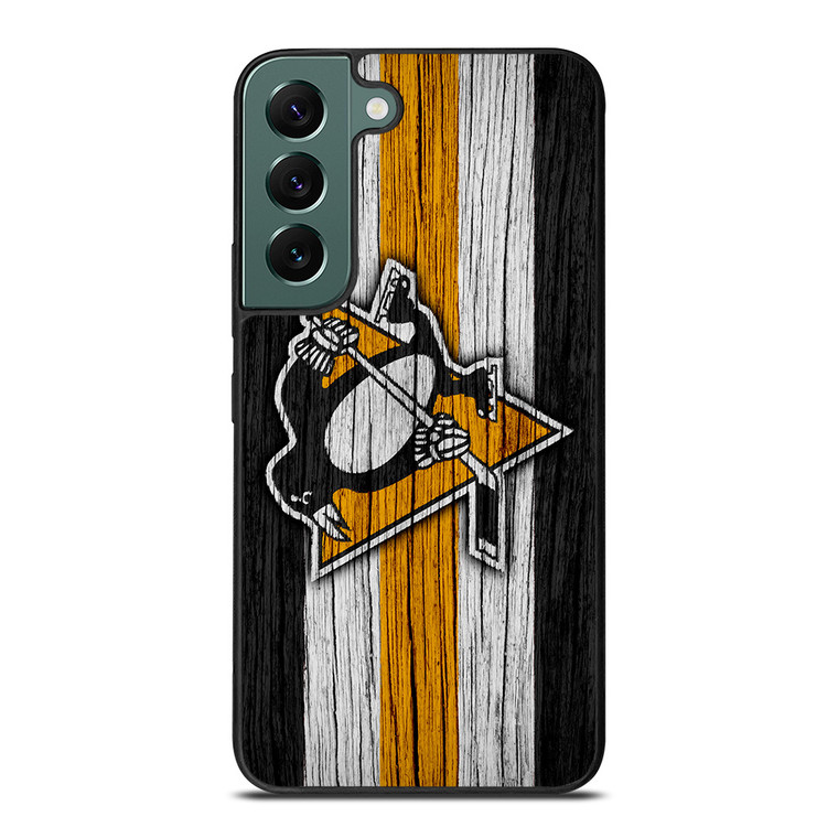 PITTSBURGH PENGUINS LOGO WOODEN Samsung Galaxy S22 Case