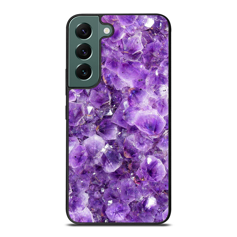 PURPLE CRYSTAL MARBLE PATTERN Samsung Galaxy S22 Case