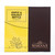 Product shot of a rectangular box for Makana's Maple & Walnut Brittle. The box is divided vertically; the left ⅔ is bright yellow with a black double-lined rectangle containing the product name in bold. Below it is a black line drawing of a maple leaf and a walnut. The right ⅓ of the box is dark brown with the Makana Confections logo in copper. A sans-serif font is used, and the background is plain white.