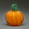 small orange glass pumpkin, 2", handmade vermont glass pumpkin