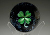 Good Luck Paperweight, shown on "Starry Nights" background | approx 3"created by glass artisan Chris Sherwin