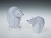 glass bear sculpture | Polar Bear, cub | 3"