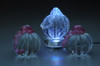 Blown / Solid Glass Pumpkin Paperweight Series:  Clear Pumpkin, solid handmade glass, 3-4"