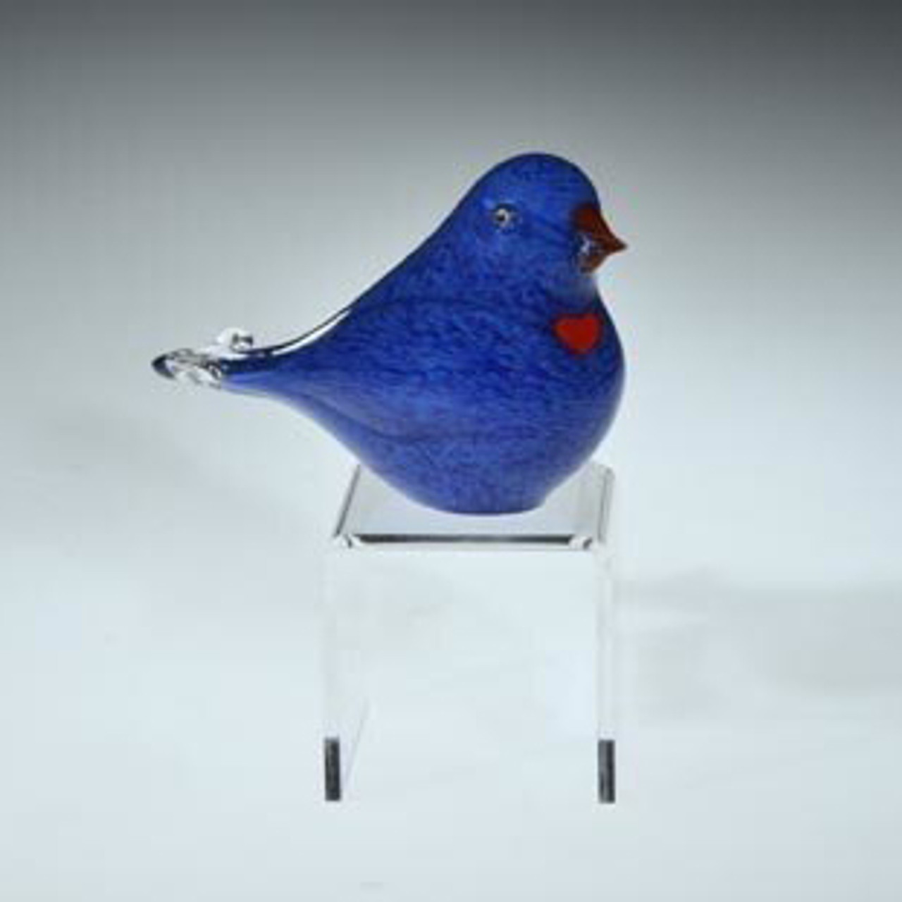 Pastel Blue Lovebird, blue glass bird, Glass bird figurine, by glass  artisan Chris Sherwin, great anniversary or wedding gift