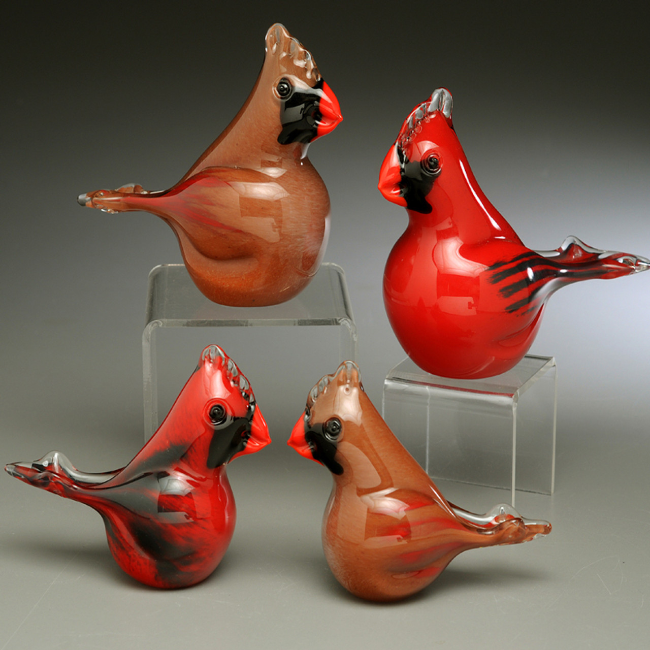 Red cardinal glass figurine Outlet