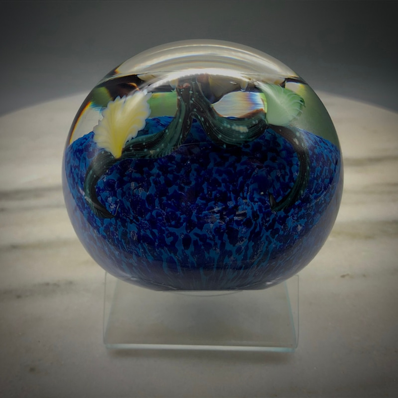 Glass bird figurine | pair of Pastel Blue Lovebirds, by glass artisan  Chris Sherwin, great anniversary or wedding gift