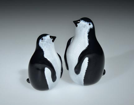 Hand Blown Glass Penguin | Glass bird figurine |Hand Sculpted and