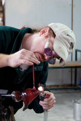 Handblown Crackle Thumbler, Stemless Wine Glasses style, glassblowing in  Vermont by Artisan Chris Sherwin