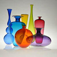 Handblown Crackle Thumbler, Stemless Wine Glasses style, glassblowing in  Vermont by Artisan Chris Sherwin