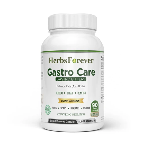 Gastro Care Capsules - Ayurvedic Herbal Supplement – 90 Vege Capsules – 800 Mg Each