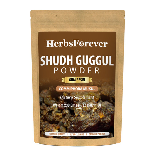 Guggul Resin Powder (Commiphora Mukul) - Non GMO - Vegan - (230 Gms - ½ LBS )