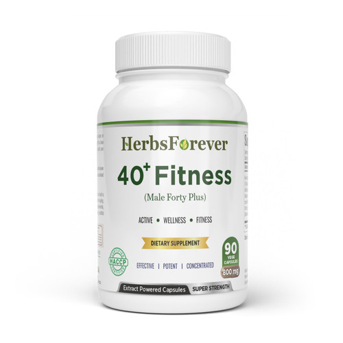 40 Fitness (Male Forty Plus) Capsules - Ayurvedic Herbal Supplement – 90 Vege Capsules – 800 Mg Each
