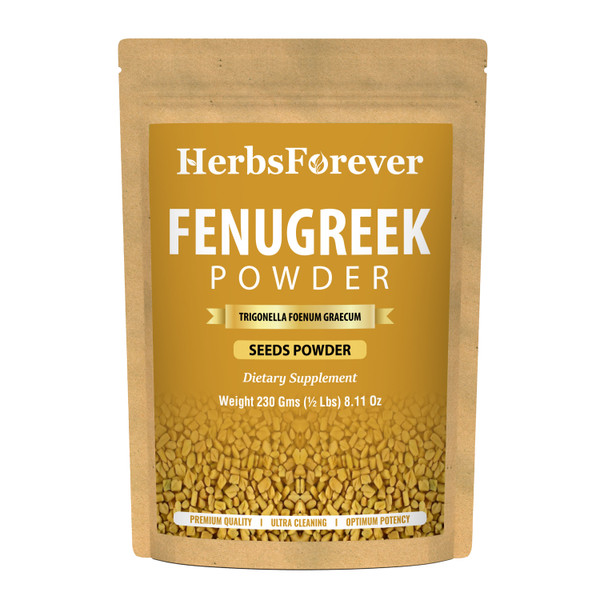 Fenugreek Powder (Trigonella Foenum Graecum) - Non GMO - Vegan - (230 Gms - ½ LBS)