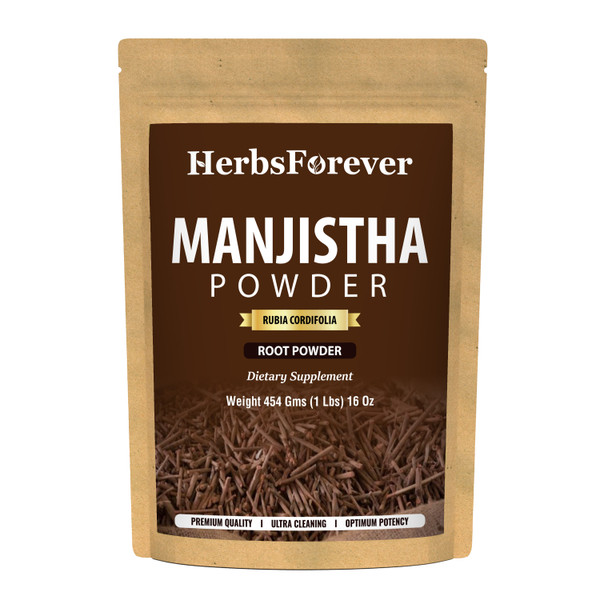 Manjistha Powder (Rubia Cordifolia) - Non GMO - Vegan - (454 Gms - 1LBS)