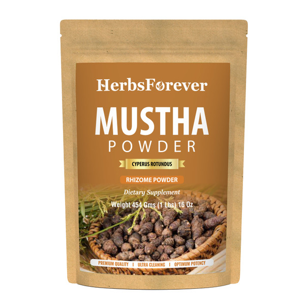Mustha Powder (Cyperus Rotundus) - Non GMO - Vegan - (454 Gms - 1LBS)