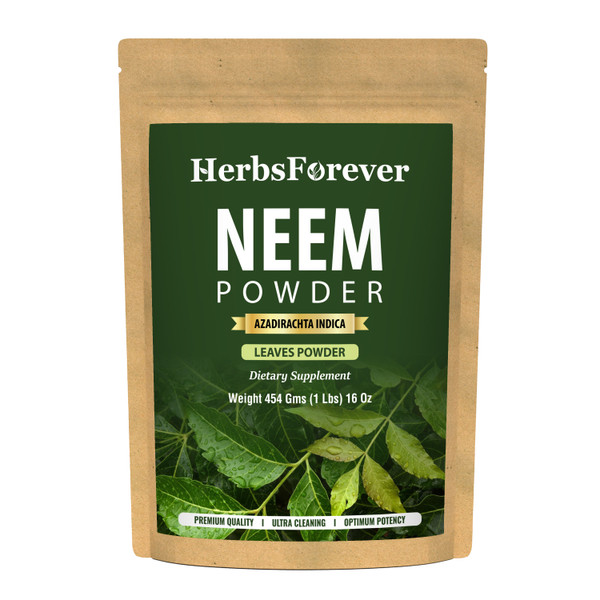 Neem Powder (Azadirachta Indica) - Non GMO -  Vegan - (454Gms - 1LBS)