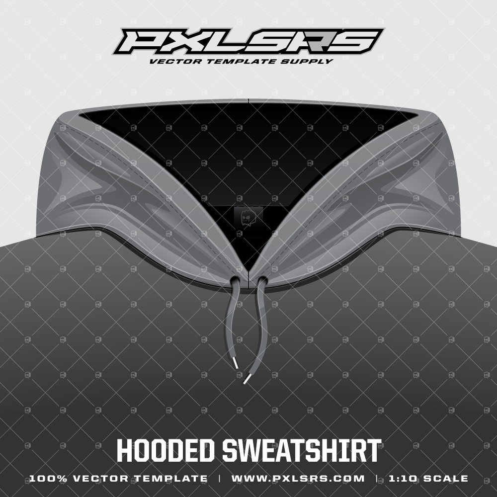 Hooded Sweatshirt / Hoodie Vector Template Pixelsaurus