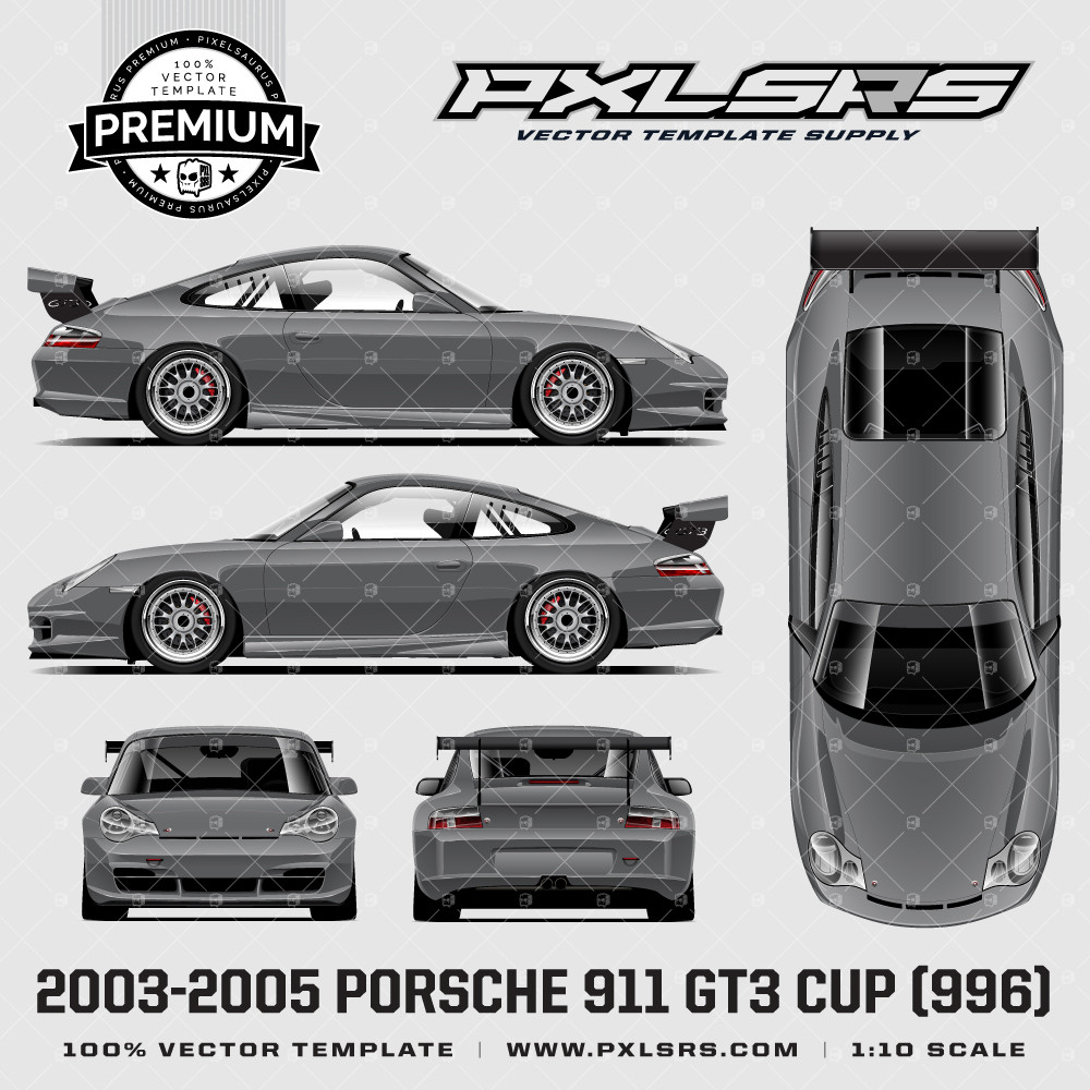 2003-2005 Porsche 911 GT3 Carrera Cup (996) Full 'Premium' Vector