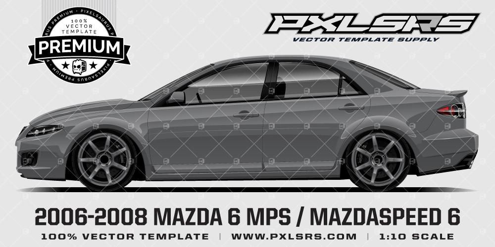 2006-2008 MAZDA 6 MPS / MAZDASPEED 6 'PREMIUM' Vector Template
