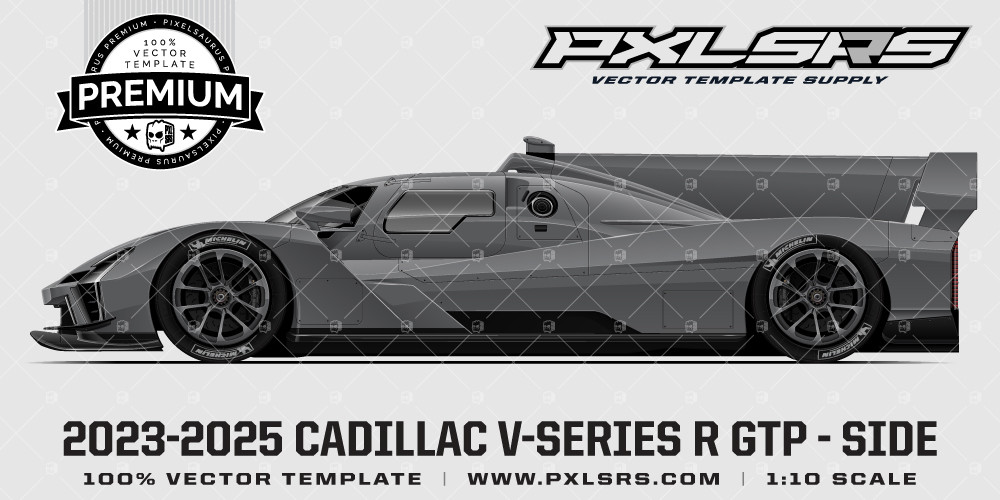 2023-2025 CADILLAC V-Series R - GTP 'Premium Side' Vector Template