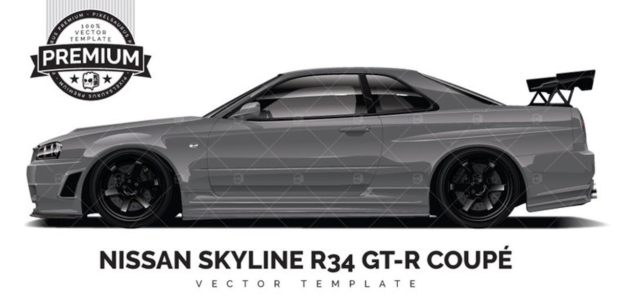 Nissan Skyline R34 Gt R Coupe Premium Pixelsaurus
