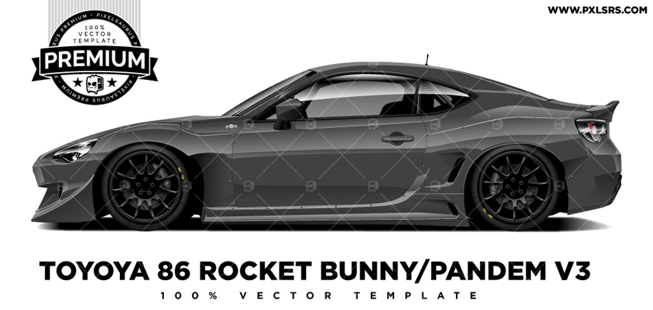 Download Toyota GT86 / Subaru BRZ Rocket Bunny V3 'Premium' Vector ...