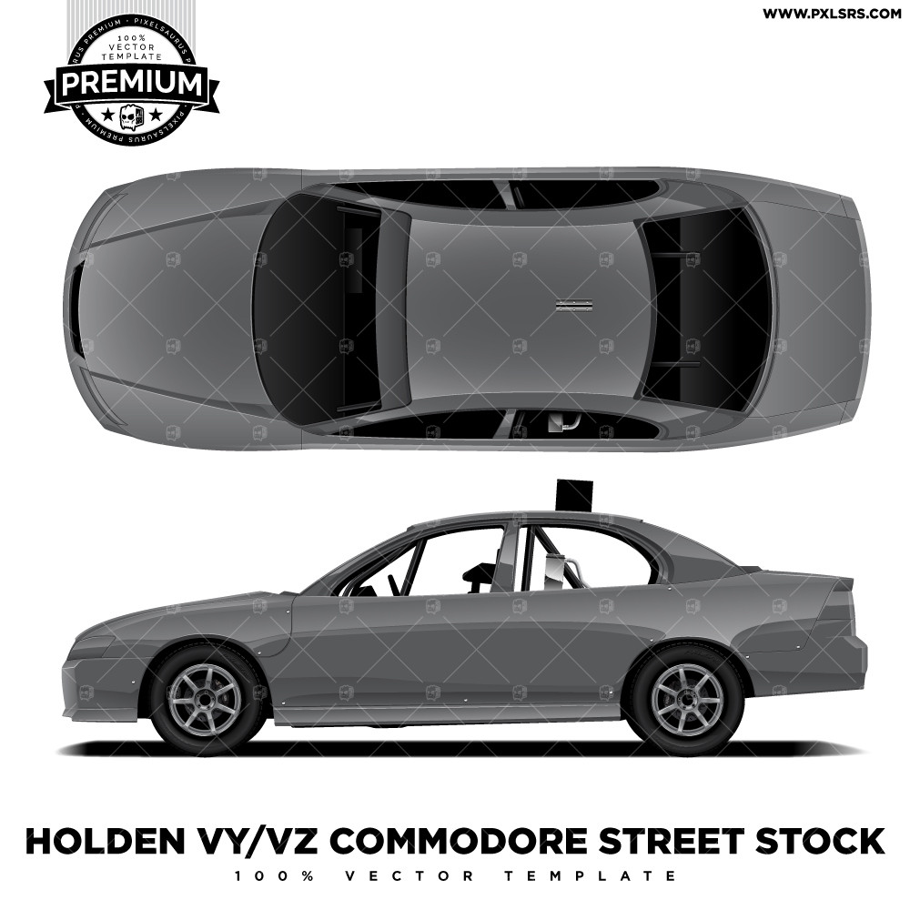 Holden Commodore VY/VZ Dirt Street Stock 'Premium' Vector Template Side ...