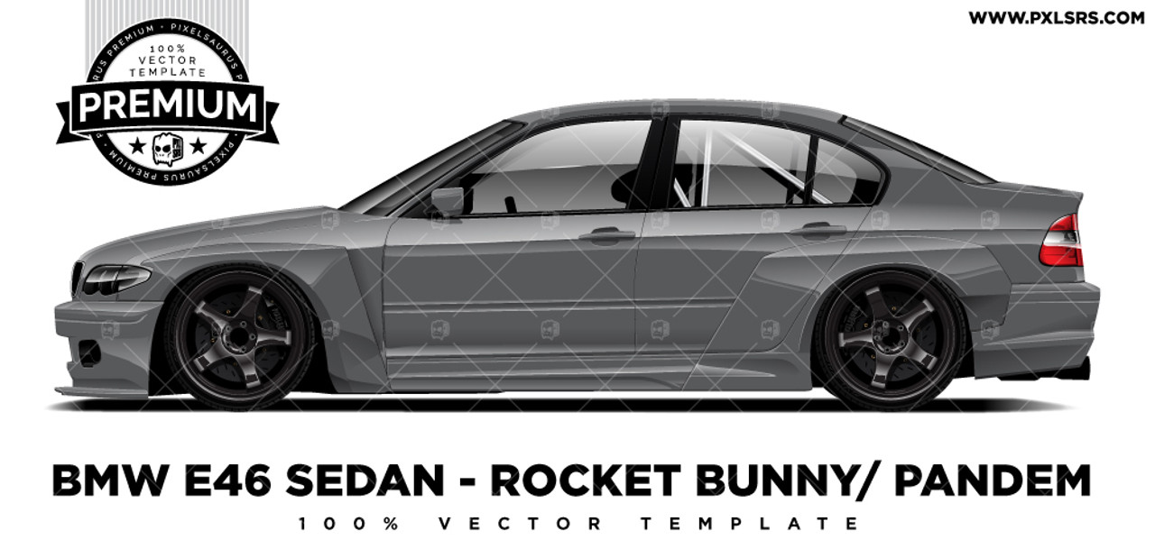 Download BMW E46 Sedan - Pandem / Rocket Bunny 'Premium' Vector ...