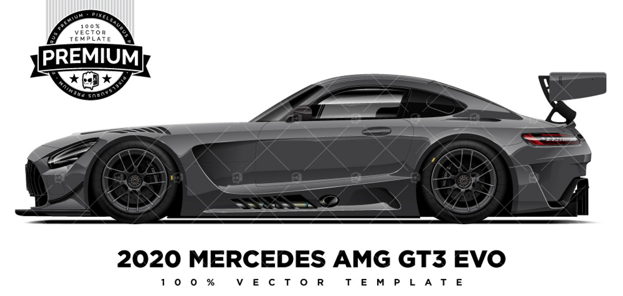 Mercedes Amg Gts Gt3 Evo Premium Vector Template Pixelsaurus