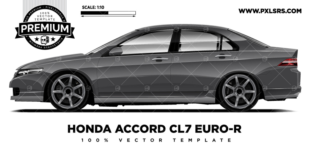 Honda Accord Euro R Cl7 Premium Vector Template Pixelsaurus
