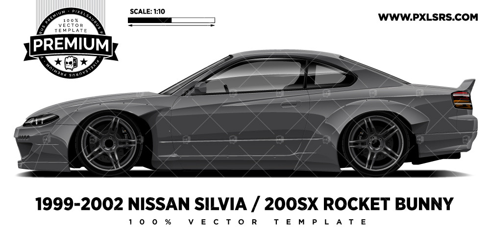 1999-2002 NISSAN SILVIA / 200SX ROCKET BUNNY 'Premium' Vector