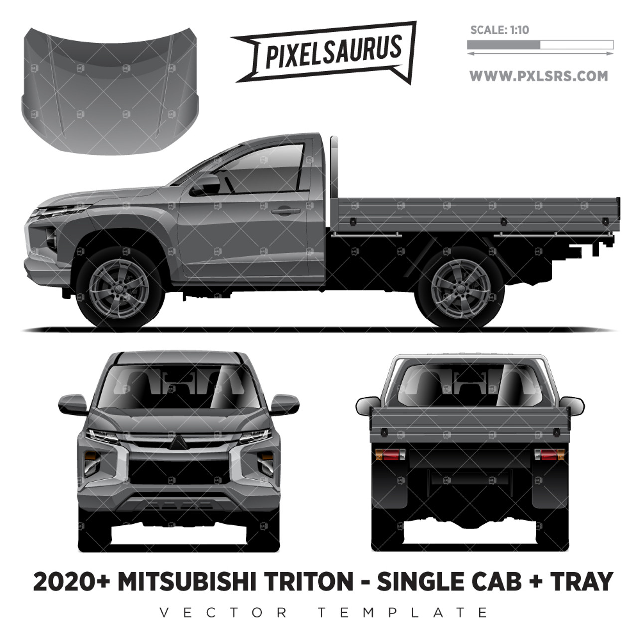 2020-2023 Mitsubishi Triton - Single Cab + Tray 'Vector