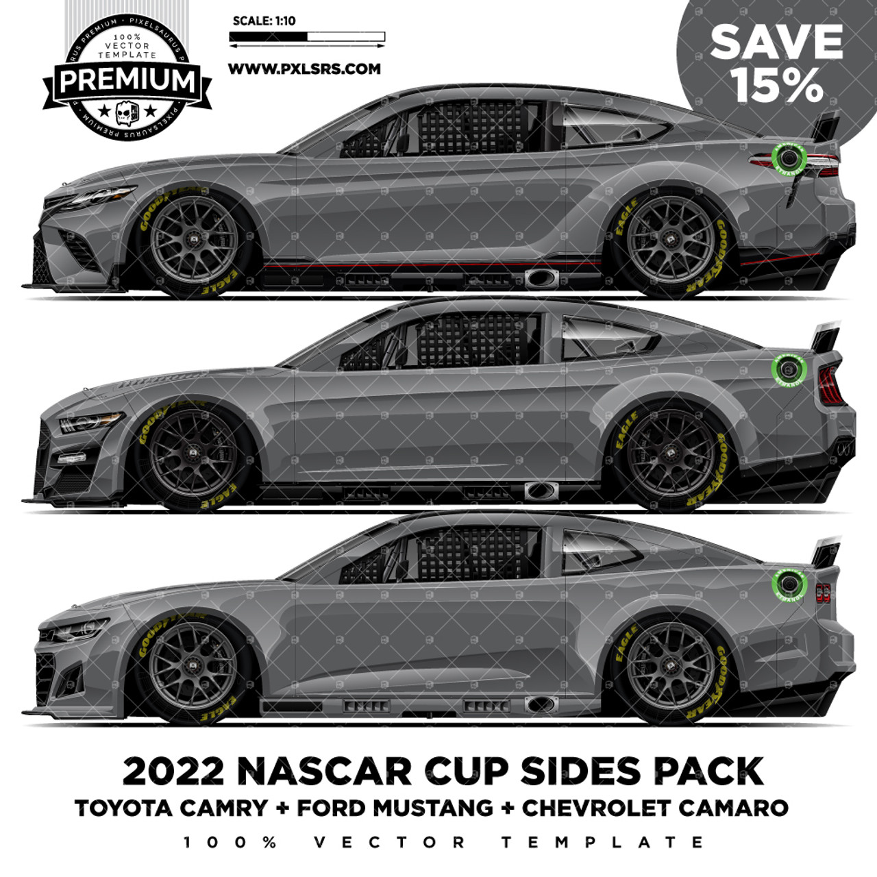 2022 Nascar Cup Gen 7 Side Pack Premium Vector Template Pixelsaurus