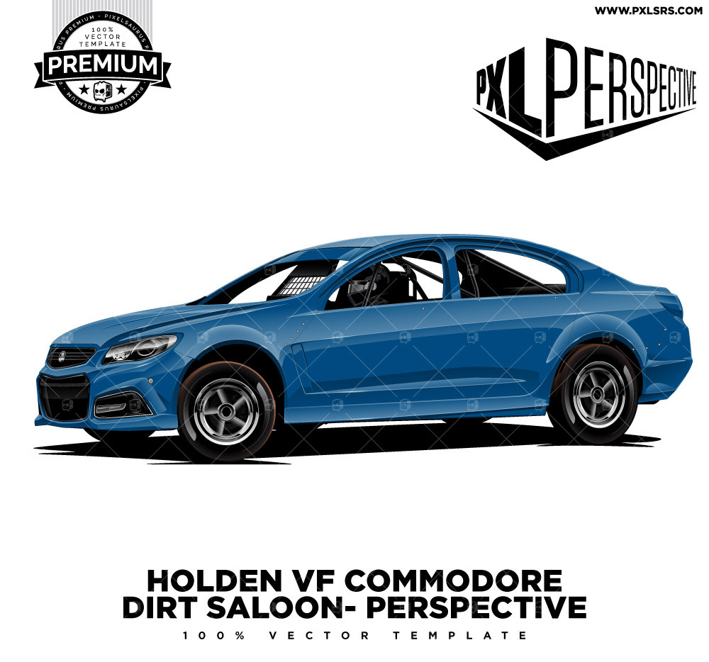 Ford FG Falcon Dirt Sedan Front 3/4 'Premium Perspective' 100% Vector ...