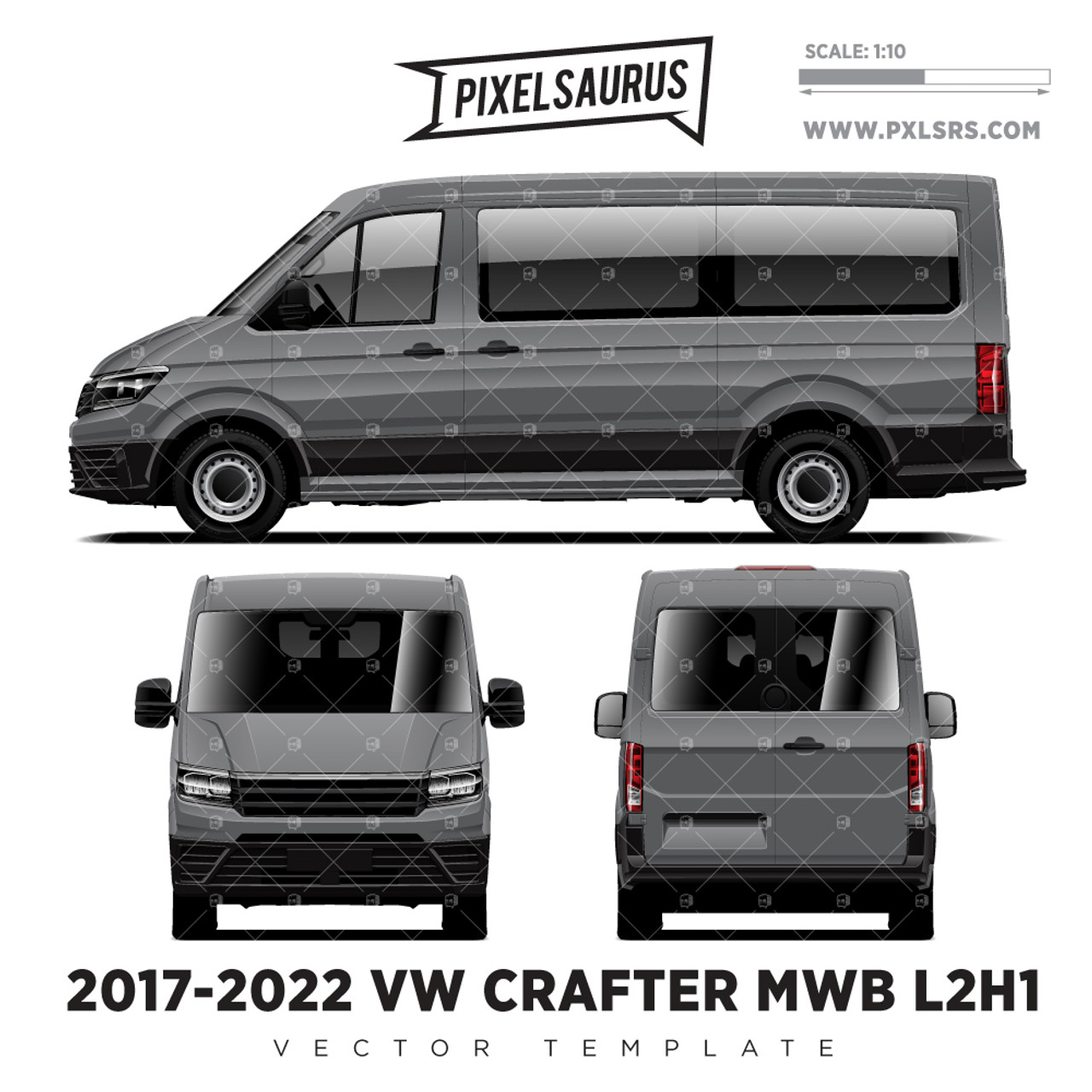 2009-2019 Nissan NV200 Vanette vector Template