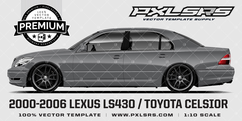 2000-2006 Lexus LS430 / Toyota Celsior 'Premium' Vector Template