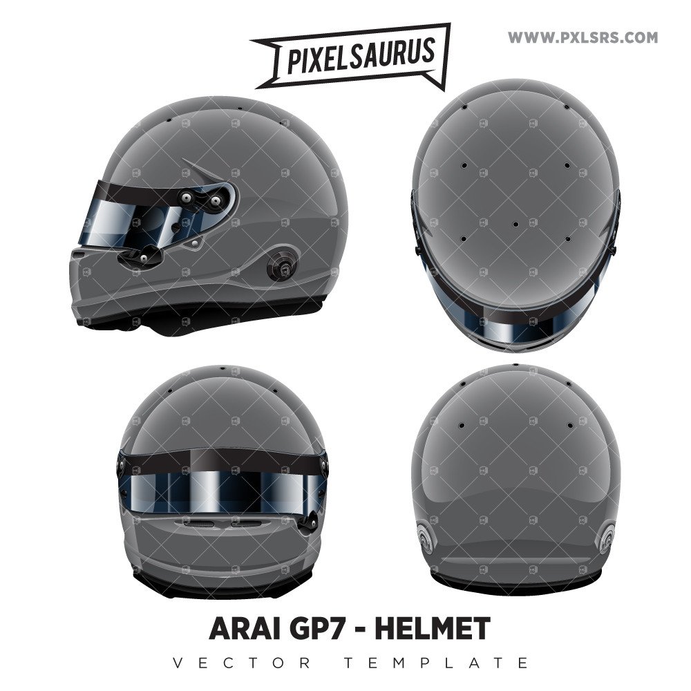 Arai GP7 Helmet Vector Template Pixelsaurus