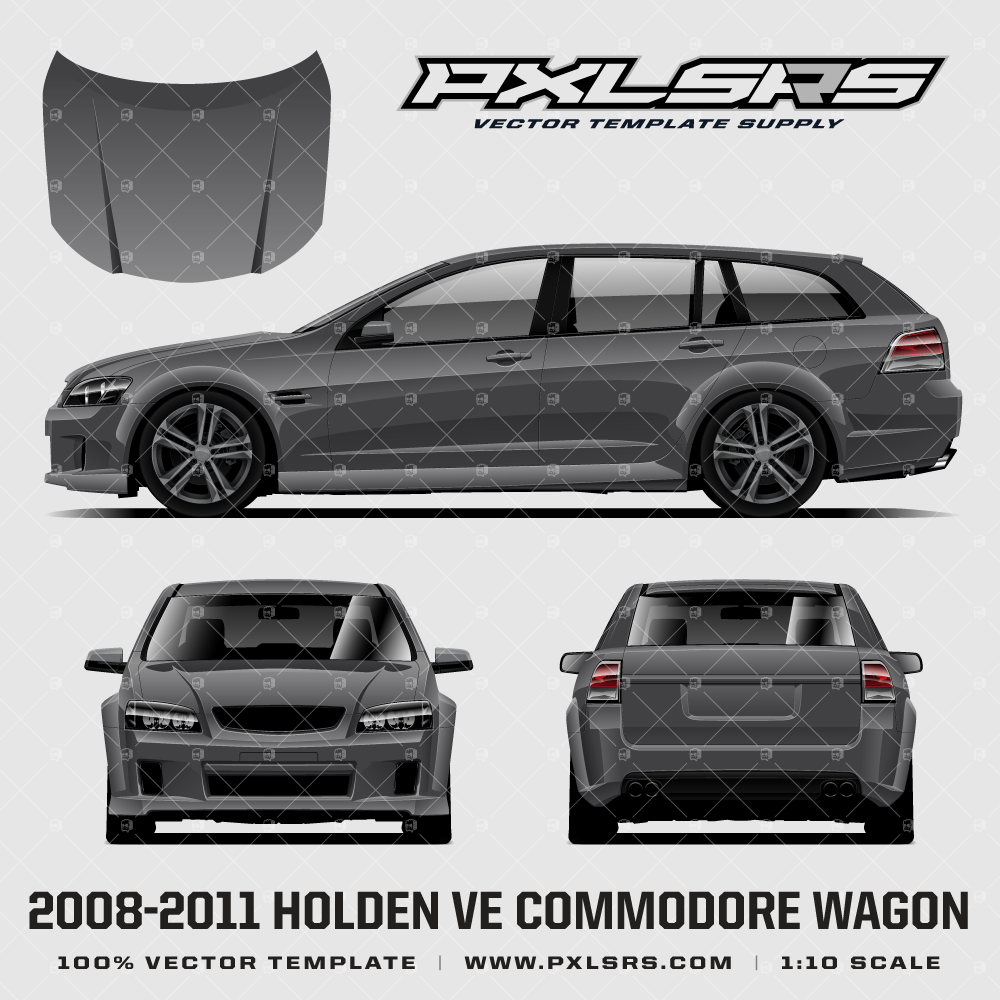 2017-2021 VW Amarok Double Cab + Canopy '100% Vector' Template