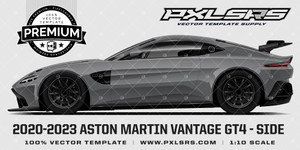 2020-2023 ASTON MARTIN VANTAGE GT4 Side 'Premium' Vector Template 2020-2023 ASTON MARTIN VANTAGE GT4 Side 'Premium' Vector Template
