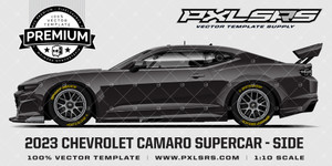 2023 Chevrolet Camaro Australian Supercar - Side 'Premium' Vector Template 2023 Chevrolet Camaro Australian Supercar - Side 'Premium' Vector Template