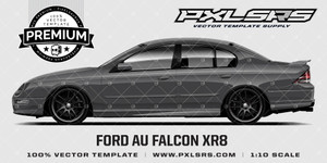 FORD AU FALCON XR8 / XR6 - SIDE 'PREMIUM' Vector Template