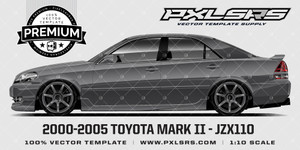 2000-2005 TOYOTA MARK II - JZX110 - SIDE 'Premium' Vector Template 2000-2005 TOYOTA MARK II - JZX110 - SIDE 'Premium' Vector Template