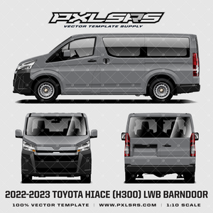2022-2023 Toyota Hiace / Regiusace LWB  Barndoor (H300) 'Vector' Template 2022-2023 Toyota Hiace / Regiusace LWB  Barndoor (H300) 'Vector' Template